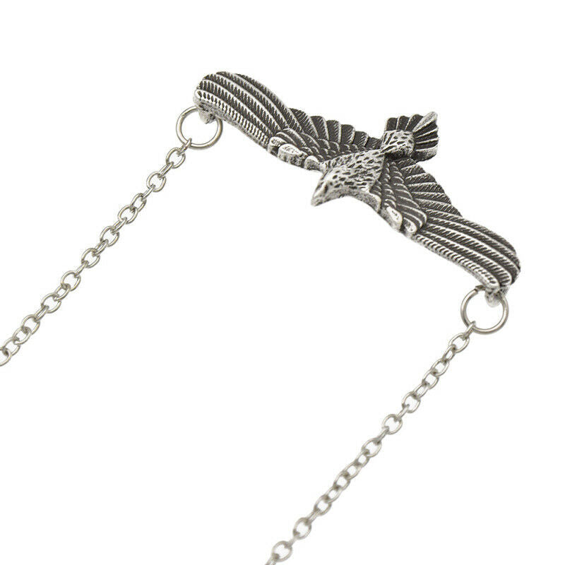 Viking Necklace Flying Eagle Pendant Fashion Jewelry Norse Punk Style Retro Gift