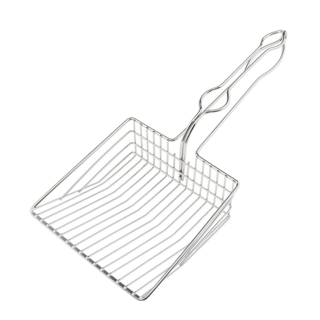 Metal Cat Litter Scooper - Non Stick Scoop  with Holder for Rabbit Small Animal