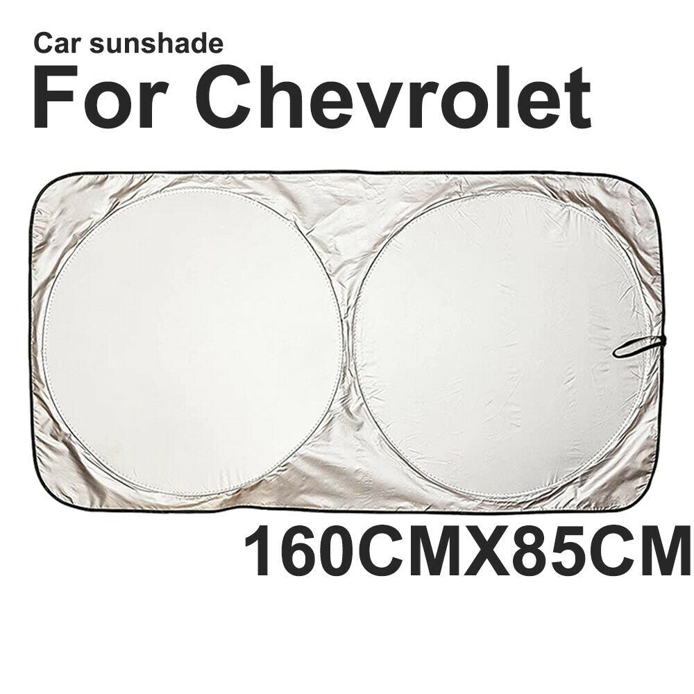 For Chevy Car Windshield Sun Shade UV Block Shield Foldable Window Shade160x85CM