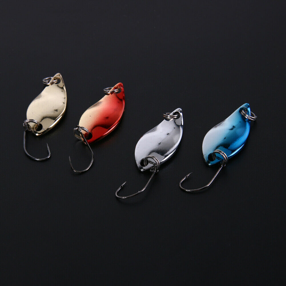 10pcs Metal Fishing Lures Tackle with 6 Single Hook and 4 Treble Hook Lures @