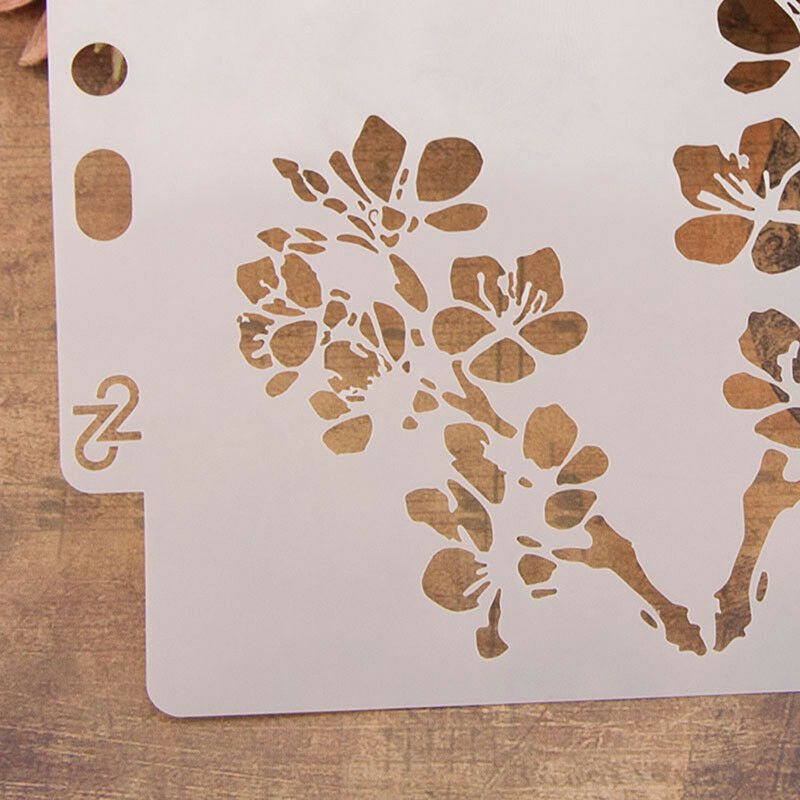 Reusable flowers Stencil Airbrush Art DIY Home Decor Scrapbooking Album CrafADD