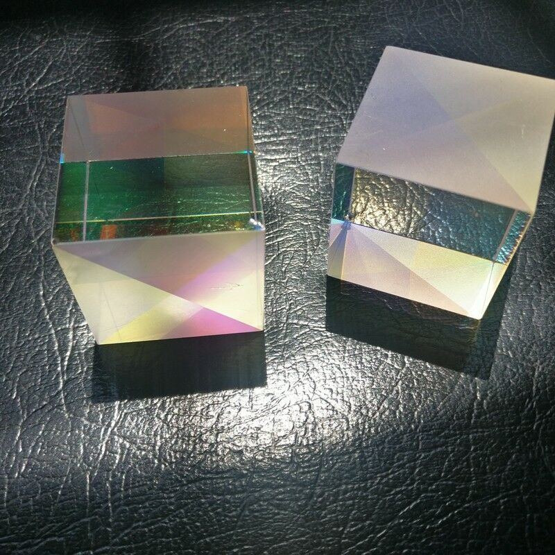 34*34*36mm Defective Optical Prism Dichroic Cube Beam Splitter f DIY Decoration
