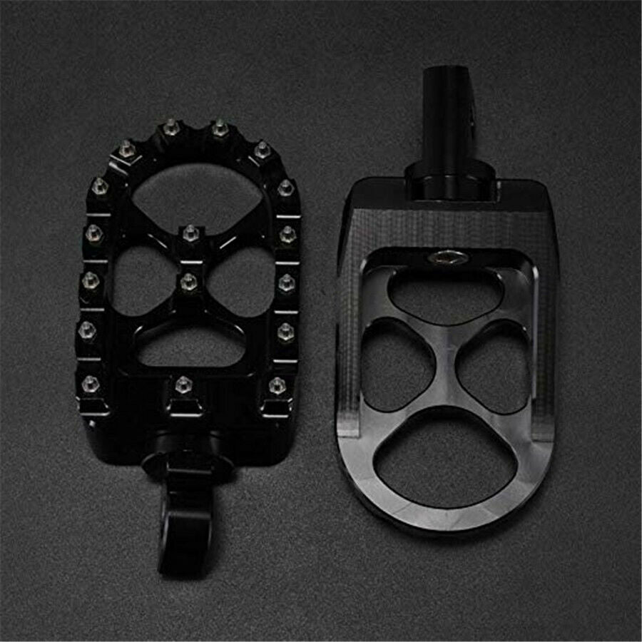 Rotating Black Rest Footpegs Foot Pegs For Dyna Sportster Iron 883 Fatboy Bobber