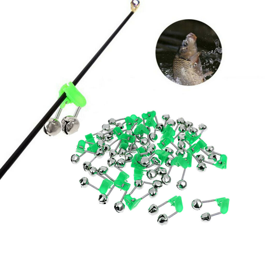 30pcs / Set Double Twin Bells Tip Clip on Fishing Rod Bite Alarm