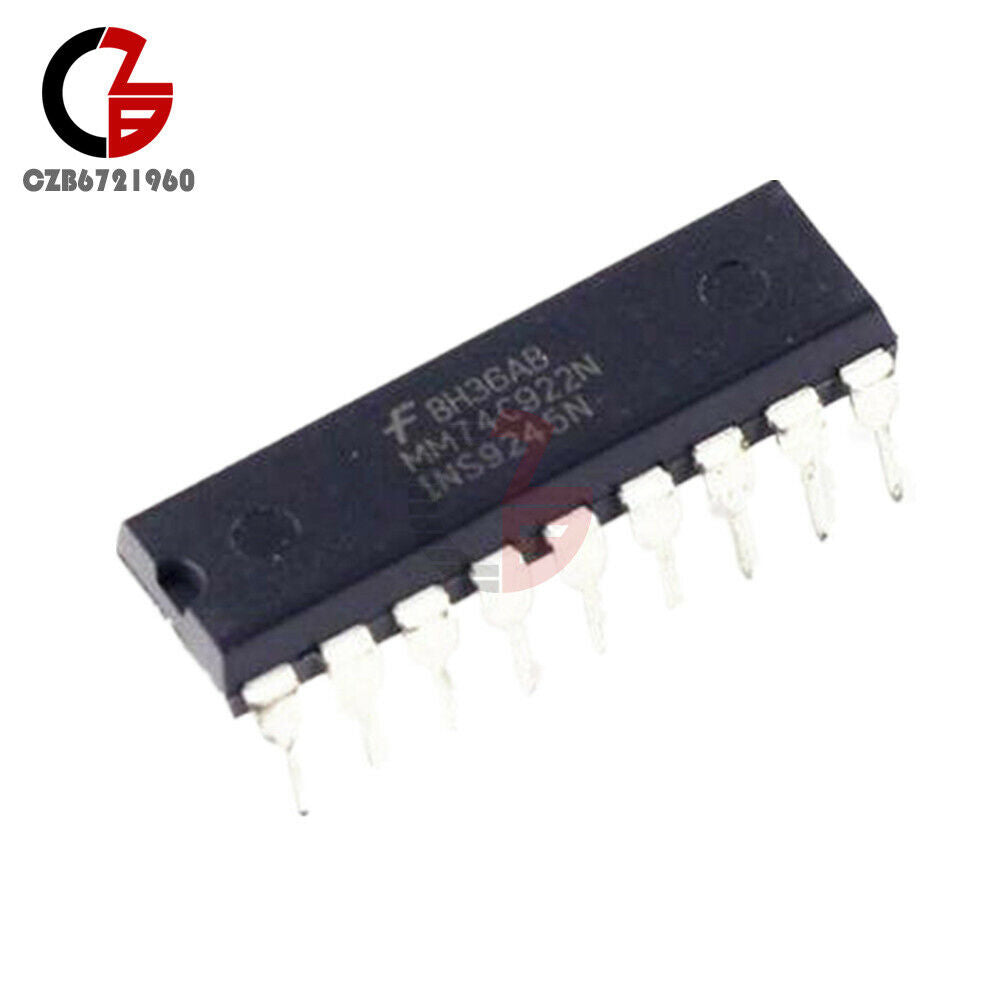 10Pcs 28Pin IC MM74C922 MM74C922N FSC ENCODER 16-KEY DIP-18