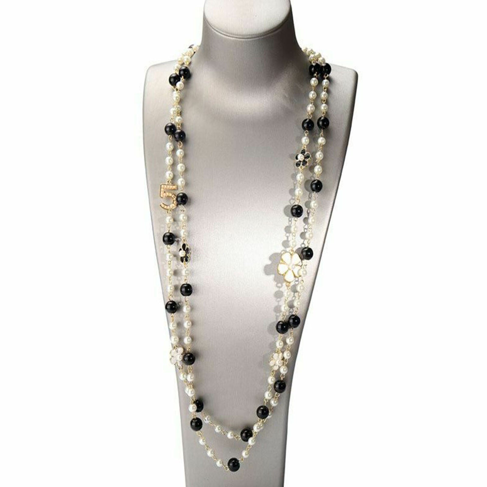 Multi-Layer Chic Camellia Women Necklace Luxury Ornamental Long Pendant Jewelry