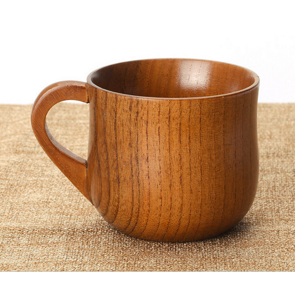 Handmade Wooden Coffee Mugs, Elegant Jujube Wood Cups, Double Wall Pint Mugs