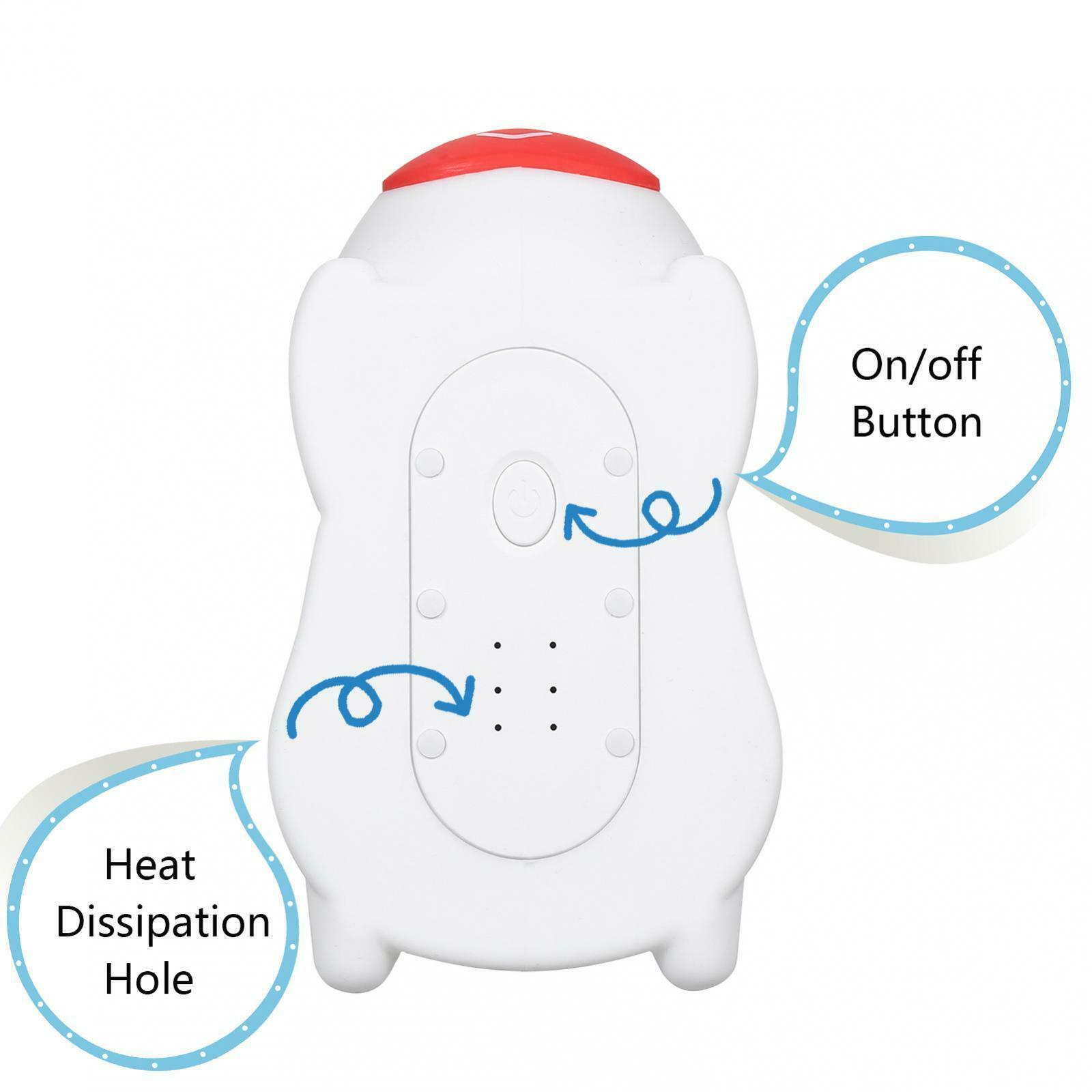 Soft Silicone Night Light Bull Bedside Nursery Lamp LED 7-Color Nightlight