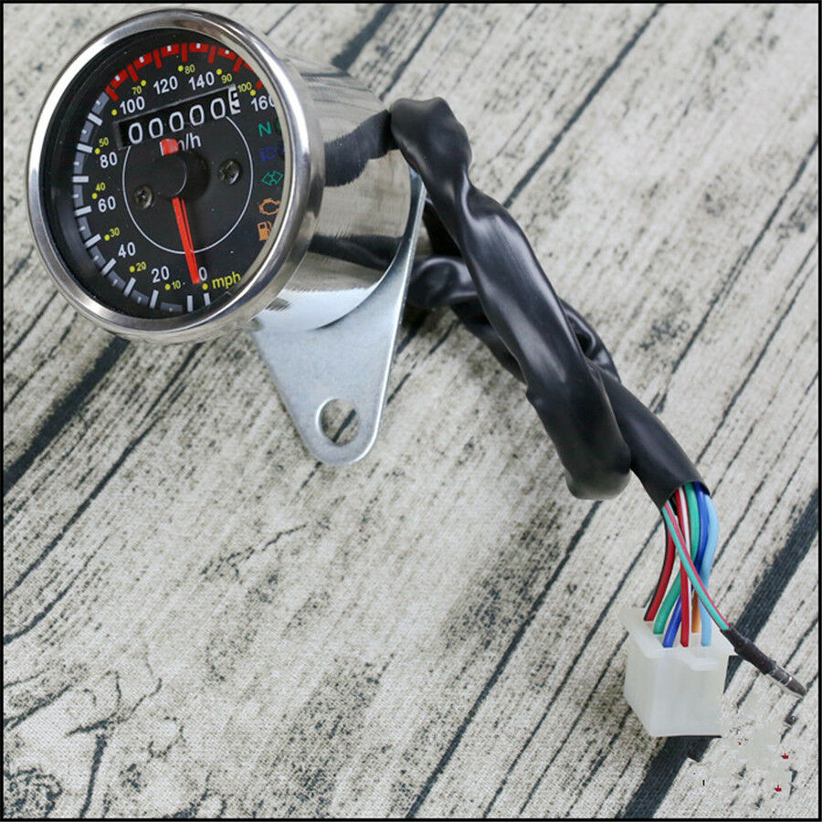 Multifunction Motorcycle Odometer Speedometer KM/H MPH With Fuel Level Indicator