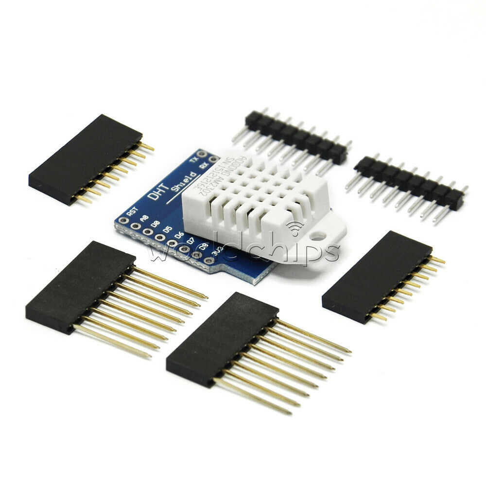 D1 Mini DHT22 AM2302 Shield Board Sensor Temperature  Humidity Module Pin header