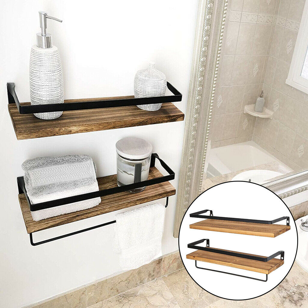 Wood Floating Shelf Kitchen Wall Shelves Livingroom Kitchen Bathroom Rack