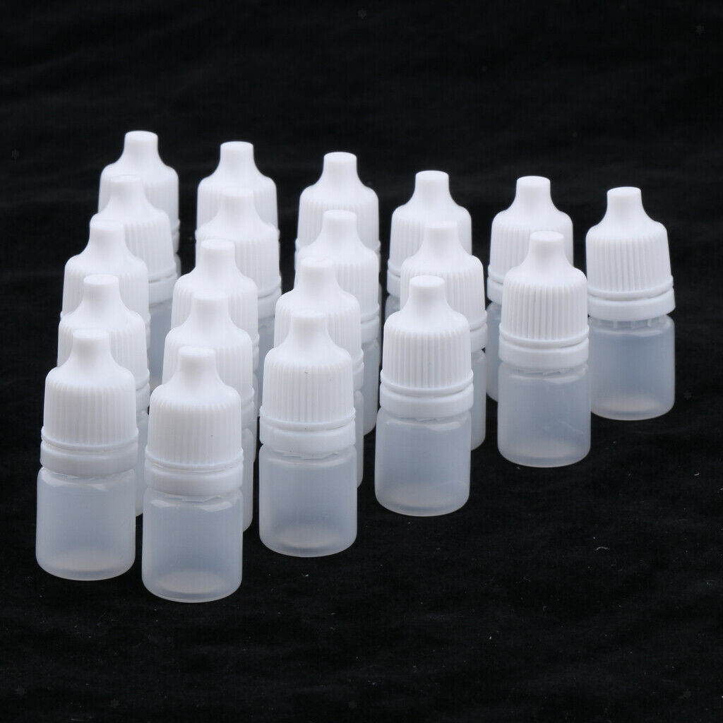 4X 20 Pieces Mini Refillable Empty Eye Drops Makeup Cosmetic Travel Bottles 3ml