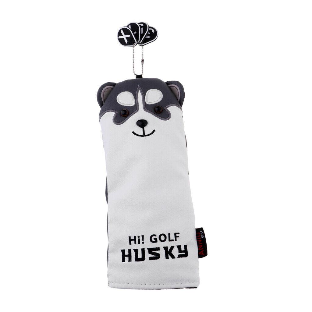 Golf Head Cover Driver Fairway Wood Covers Protector Bag Dog Pattern UT