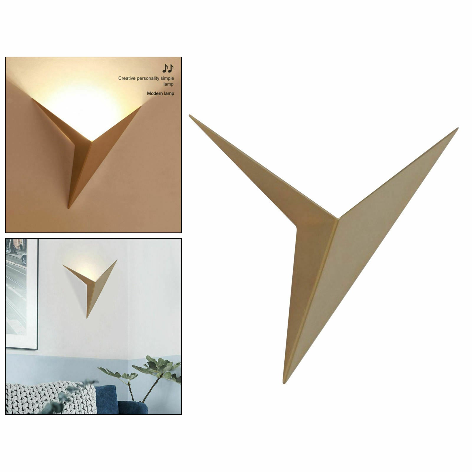 LED Wall Lamp Sconce Light Loft Corridor Stairs Balcony Golden Warm Light