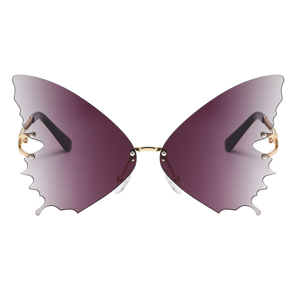 Cat Eye Sunglasses Oversized Fashion Butterfly Eyewear UV400 Gradient Gray