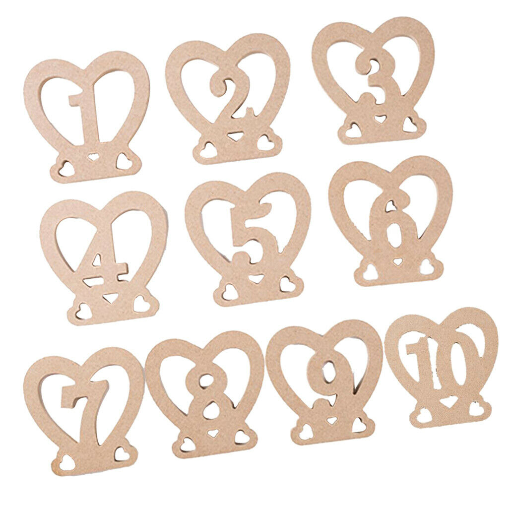 Wedding Table Numbers by 1-10 Wooden Table Numbers for Wedding Party Events or
