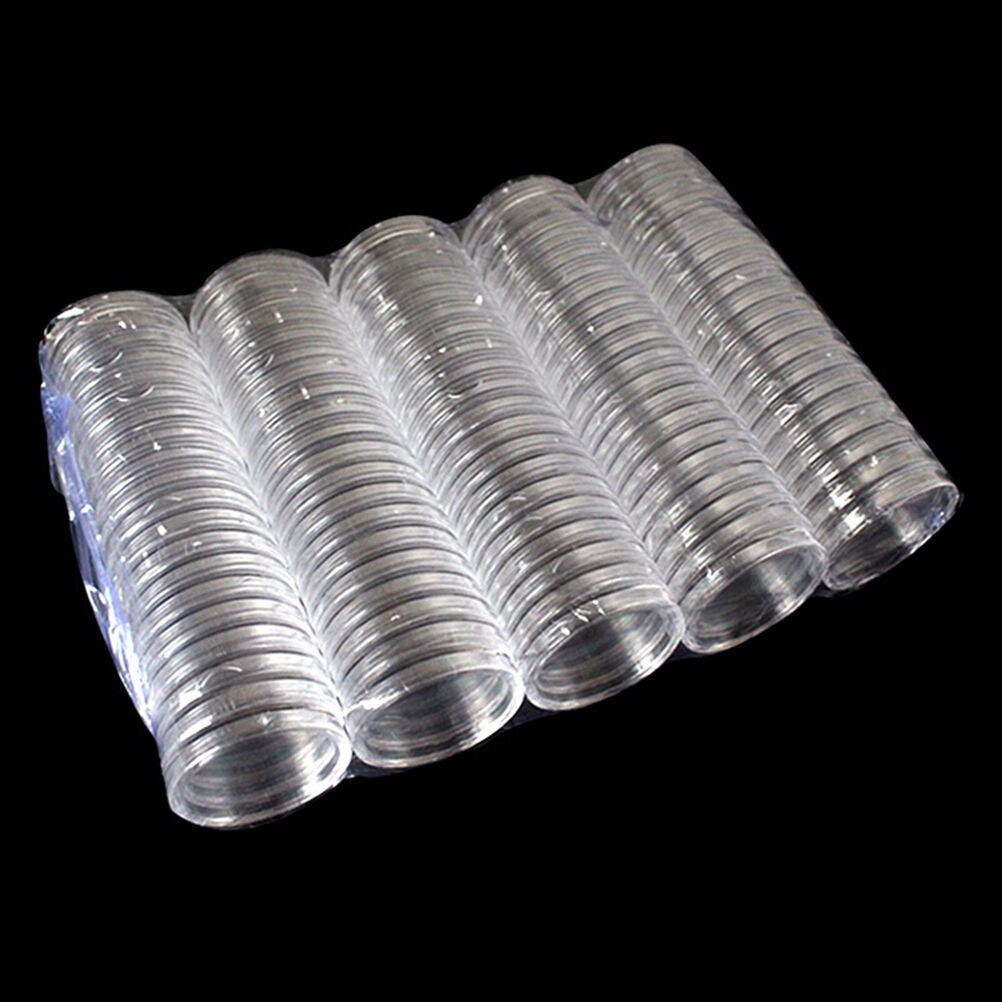 10X 40mm Applied Clear Cases Coin PRrage Capsules Holder Plastic Reusabl.l8
