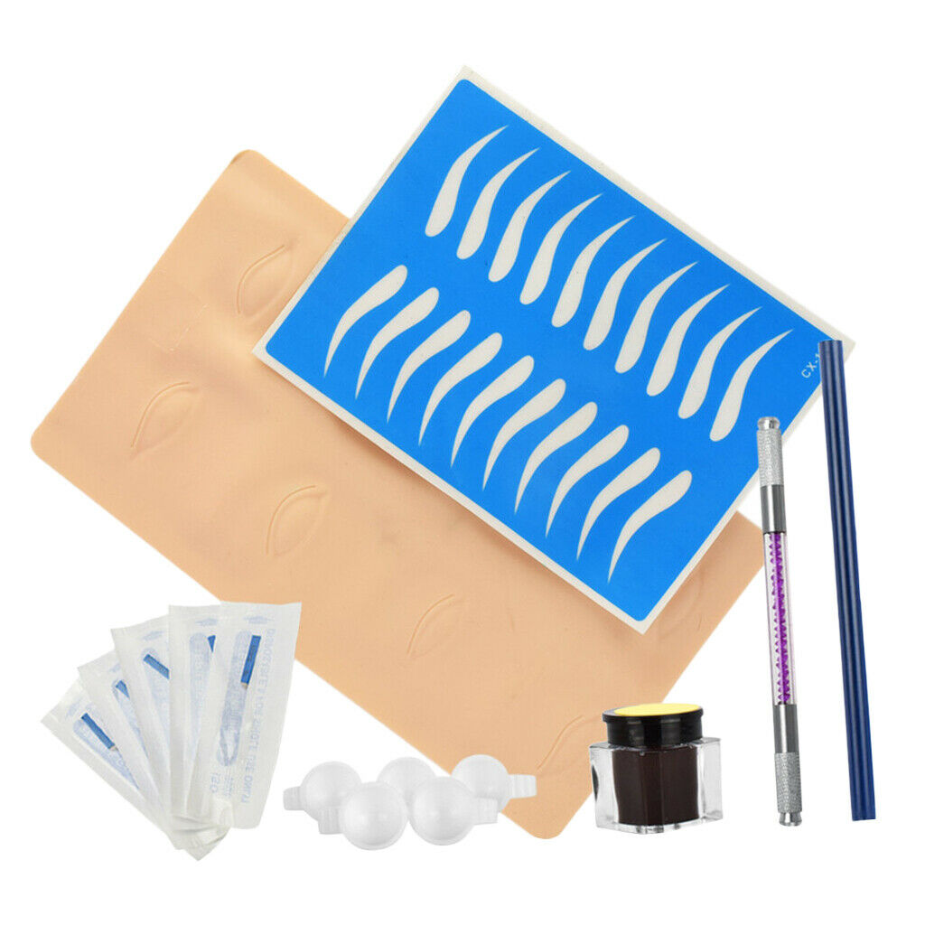 Eyebrow Manual Permanent Skin Pratice Needles Dual Heads Microblading Pen Purple