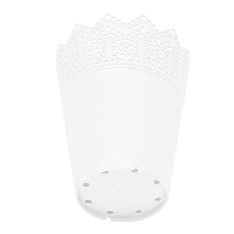 Plastic lace vase flowerpot factory pot home office decoration accessories-whiJ1