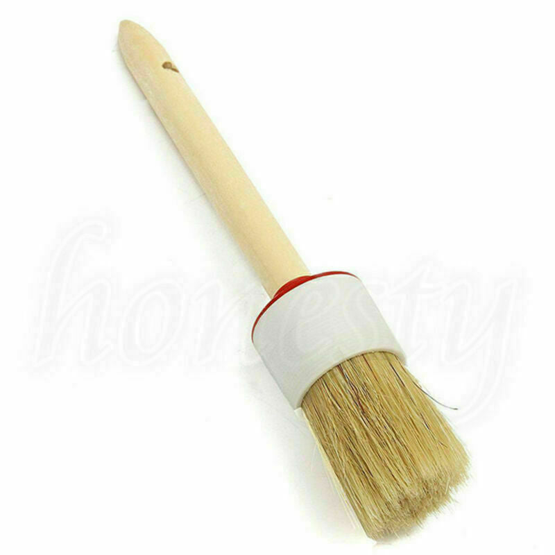 1PC Wooden Handle Round Bristle Chalk Oil Paint Painting Wax Brush Artist