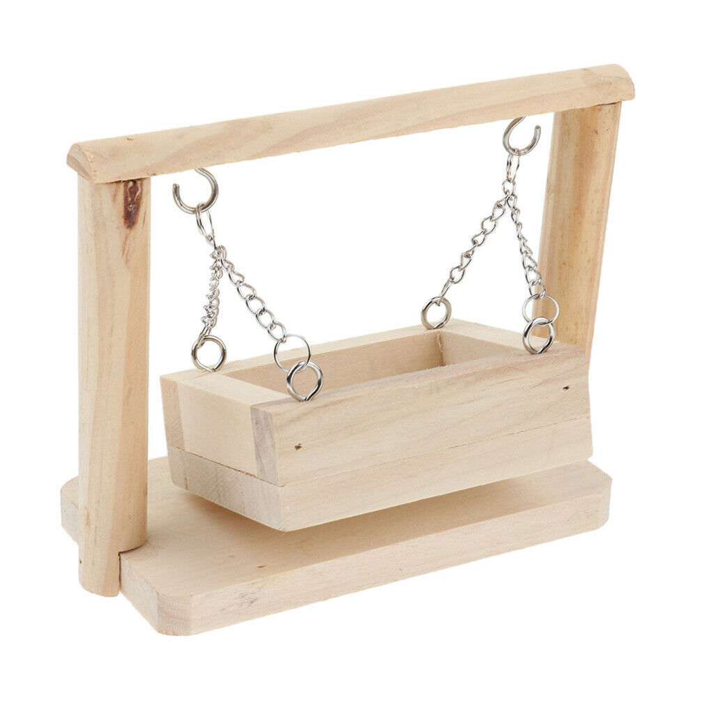 Wooden Platform Hamster Swing for Mouse Chinchilla Gerbil Hamster Kits for Small