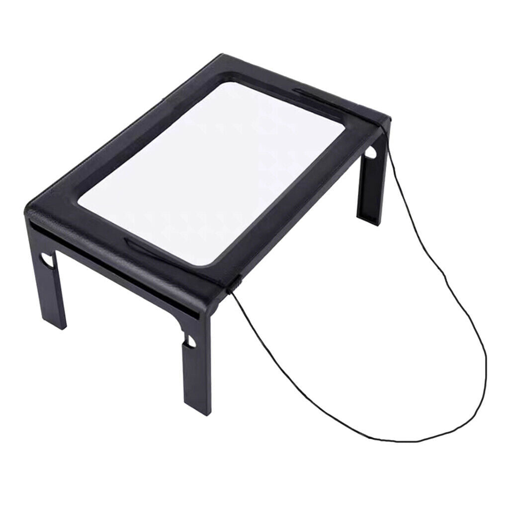 Foldable Hands Free 6 LEDs Light Magnifier 2.5x  Glass Book Reading with USB