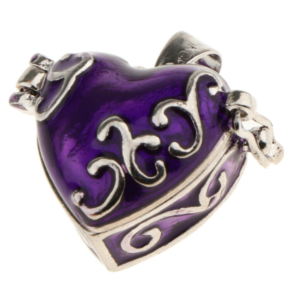 5 Pieced Fancy Enamel Heart Shape Cremation Memorial Pet Human Urn Pendant