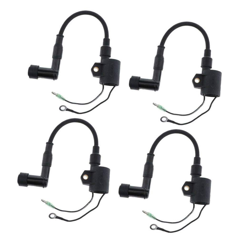 4pcs Ignition Coil Assembly for Yamaha 40HP Outboard Engine 6H5-85570-00