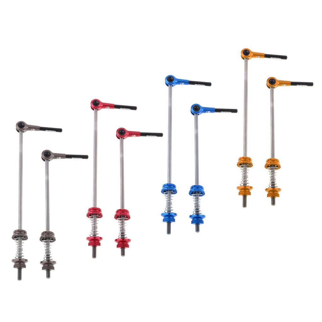 1 Sete Bicycle Quick Release Skewer Set Titanium For Road Bike MTB  Black