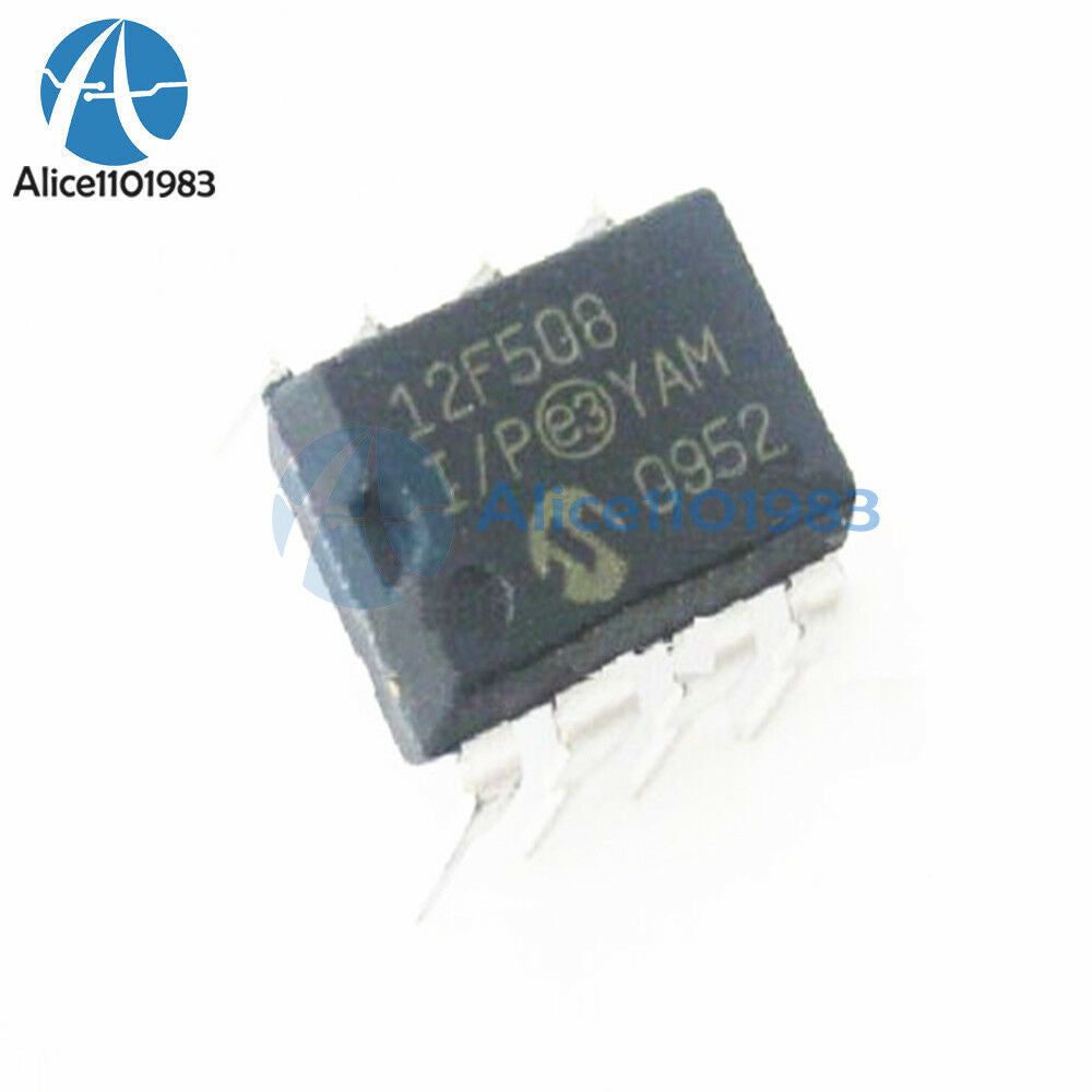 5PCS PIC12F508 PIC12F508-I/P MIC IC MCU 8BIT 768B FLASH 8-DIP