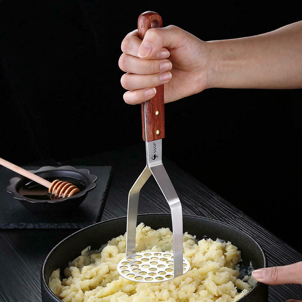 Stainless Steel Potatoes Masher Pusher Fruit Vegetable Tools Press Crusher @