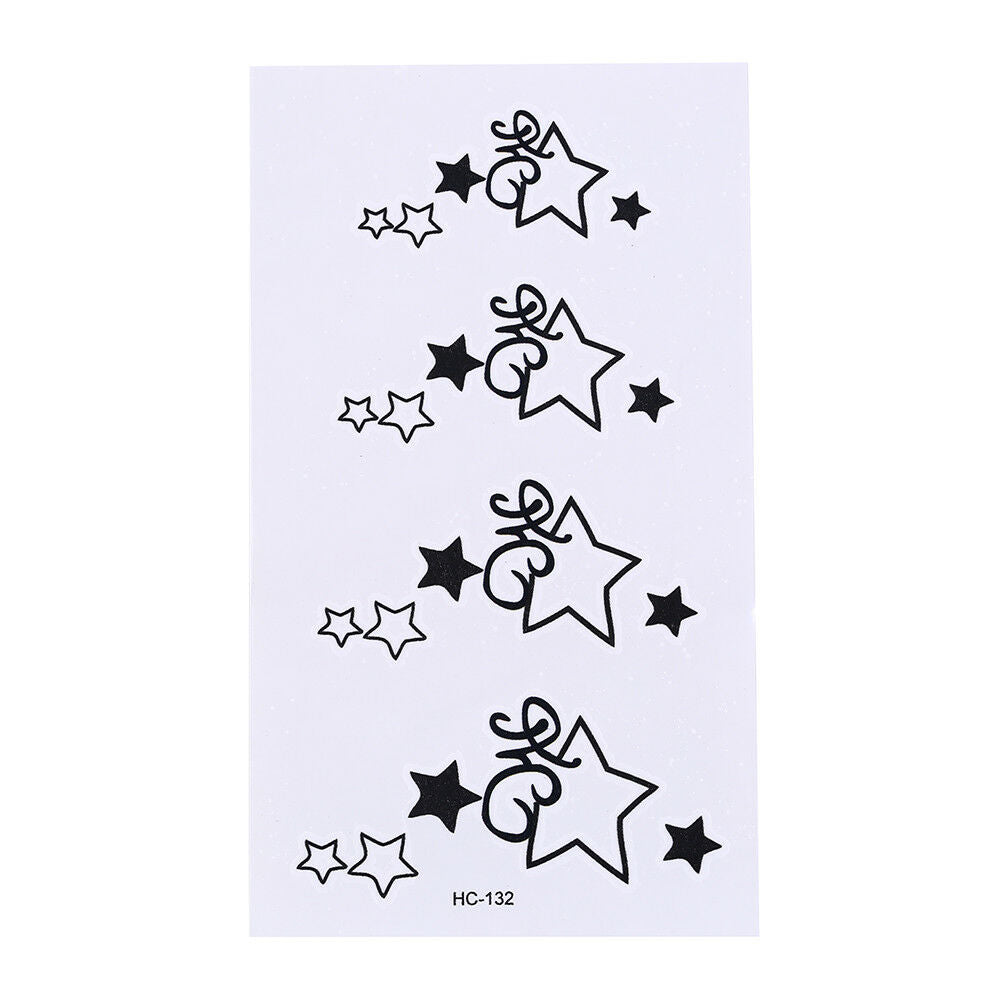 Cute Waterproof Star Arm Temporary Tattoo Stickers Body Art Removable Tatoos BDA