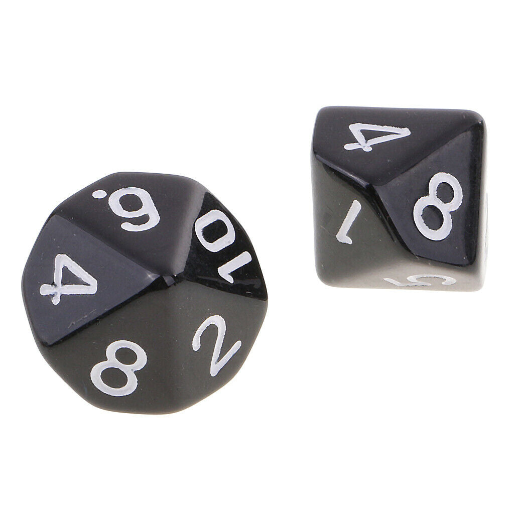 Dice Polyhedral Dices Accessory Party Toys Games Gambling Gift Props Black
