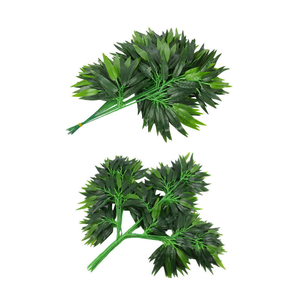 24pcs Artificial Bamboo Plant Bush Plant Stems 50/65cm for Indoor Home Decor