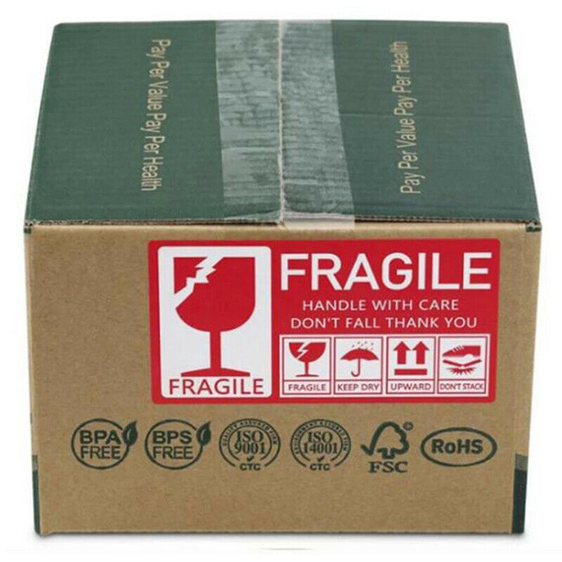 500Pcs Fragile Stickers Fragile Label Warning Labels Fragile Products StickeBDA