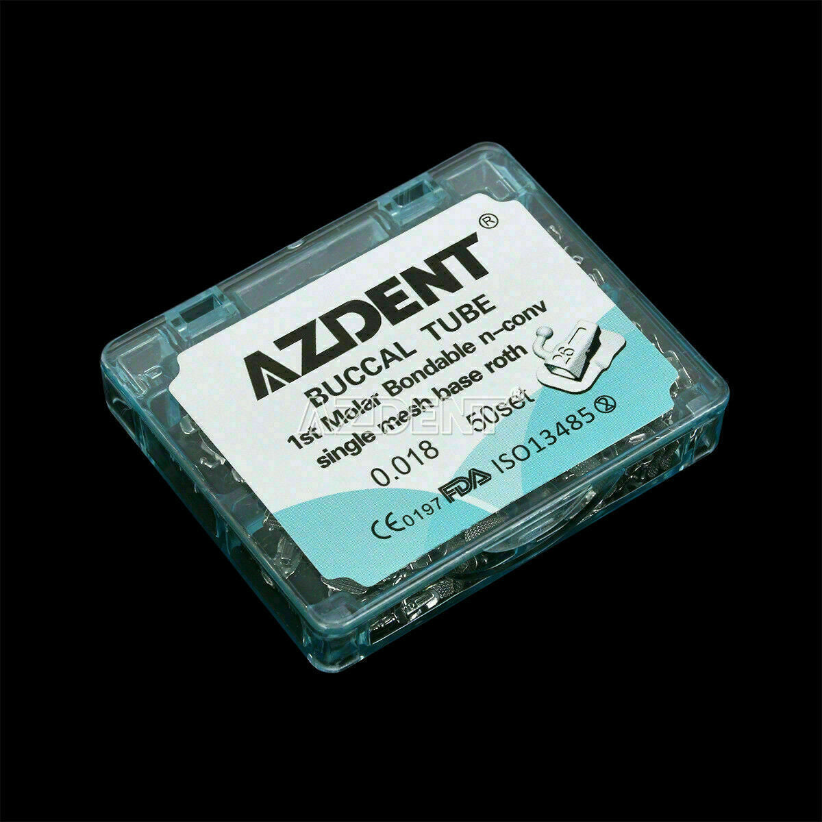 50set Dental Orthodontic Bonding Buccal Tube Split Roth 018 For 1st Molar AZDENT