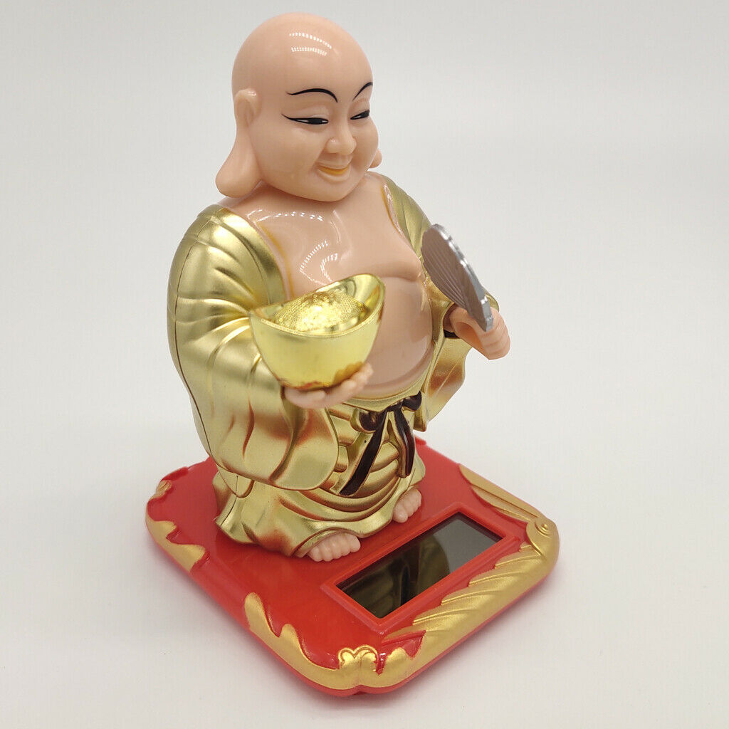 Solar Powered Fortune Buddha With Shaking The Main Gift For The