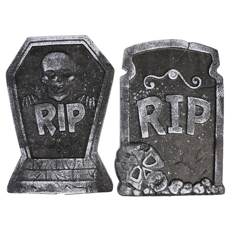 1pc Tombstones Halloween Props Haunted House Outdoor Indoor Spooky Decora.l8
