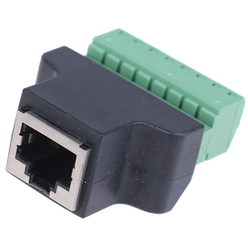 RJ45 to Screw Terminal Adaptor RJ45 Female to 8 Pin connector  for CCTV D.l8