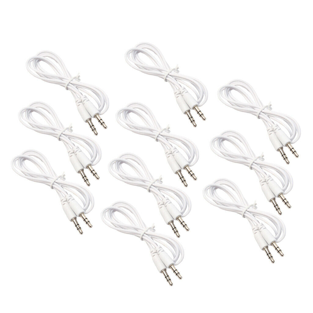 10-part Socket Aux Cable 3.5 to 3.5 Mm Plug Plug Stereo Cable Plug