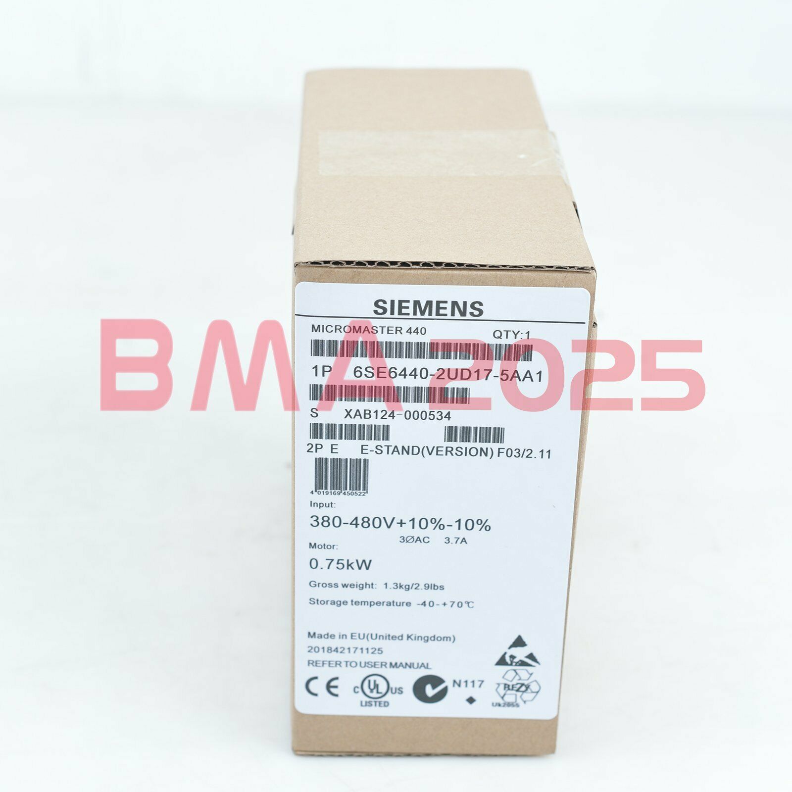 New 6SE6 440-2UD17-5AA1 6SE6440-2UD17-5AA1 1 year warranty DHL free Ship SM9T