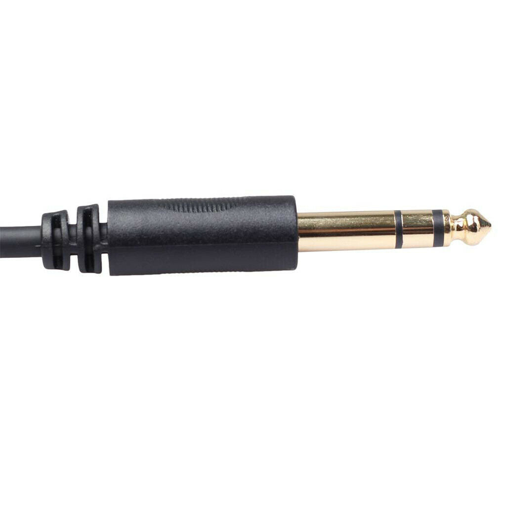 8" 6.35 1/4" inch 1 Male Plug to Dual 1/4" Female Y Splitter Audio Cable New