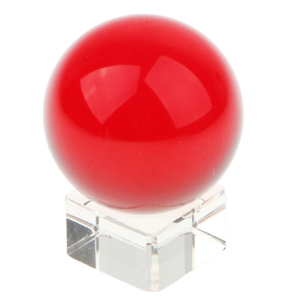 50mm Red Crystal Ball Decorative Ball Art Decor Photography Prop No Stand