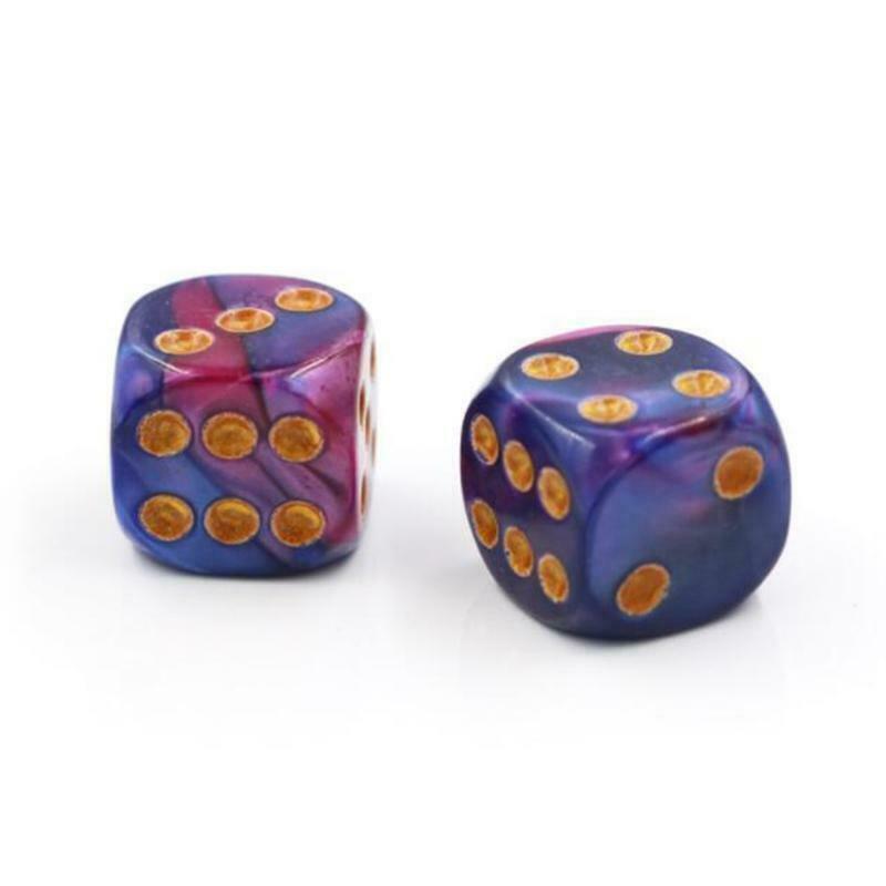 5Pcs 16mm 6 Sided Color Acrylic Dots Cubes Round Corner Kid Toys Digital Dice