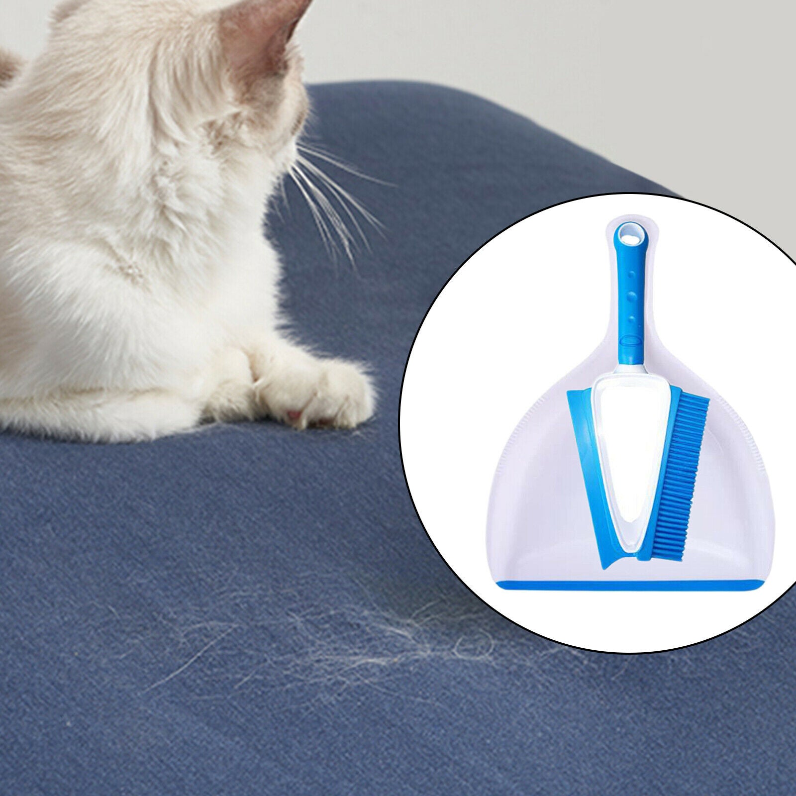 Mini Broom and Dustpan Set Dust Pan with Brush Couch Carpet Clothes Scraper