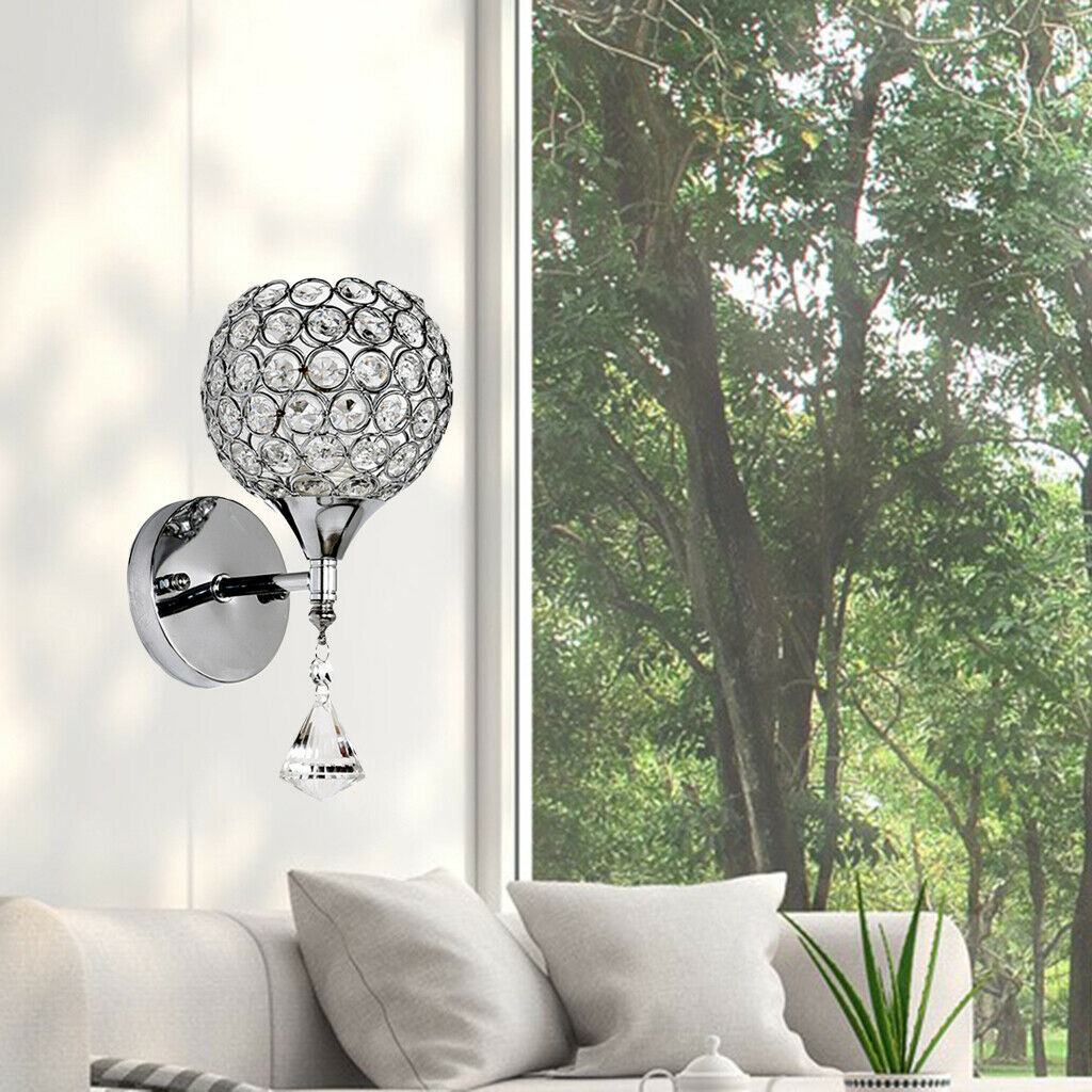 European Crystal Wall Lamp Reading Sconce Light Indoor Loft Corridor Decor