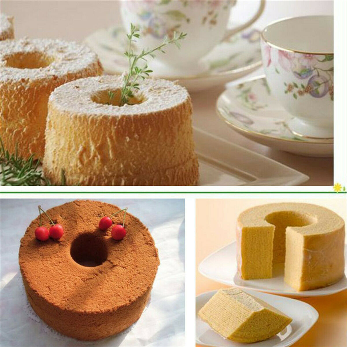 Hollow Chiffon Cake Mold DIY Donut Pan Mould Baking Tin Ring Aluminum Alloy Tool