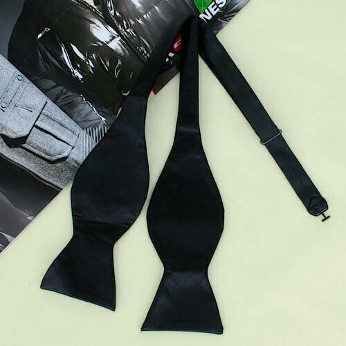 Men's Satin Tuxedo Bow Tie - Black