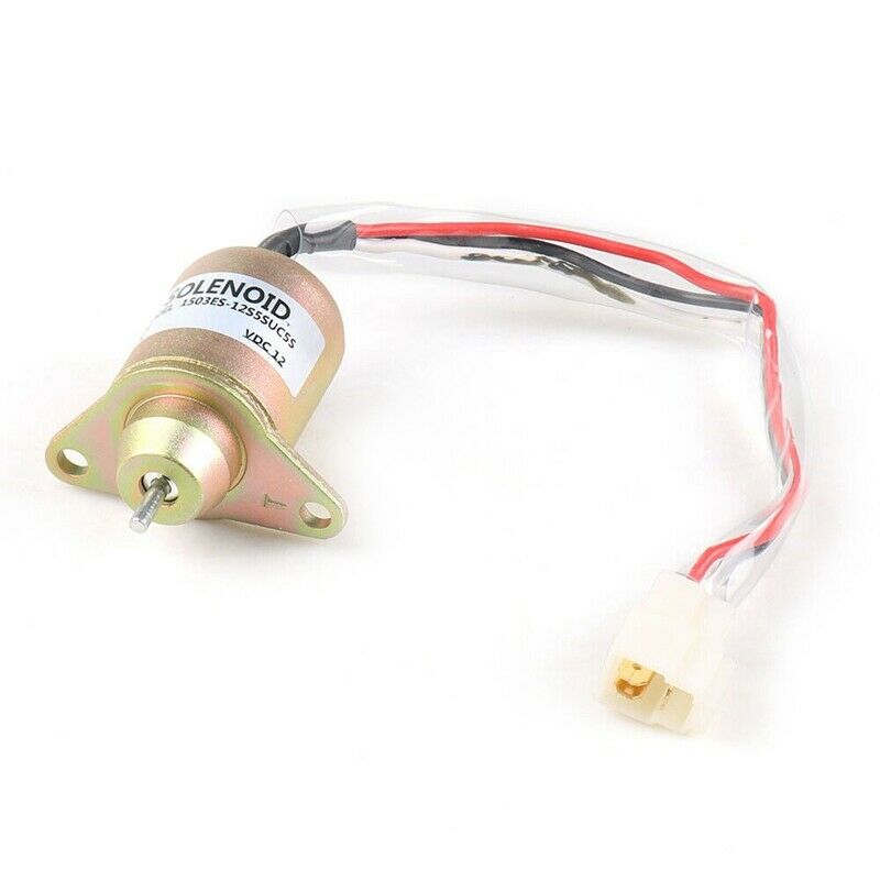 12V Engine Fuel Shut Off Solenoid Valve Shutdown for Yanmar 119653-77950 M3K2K2