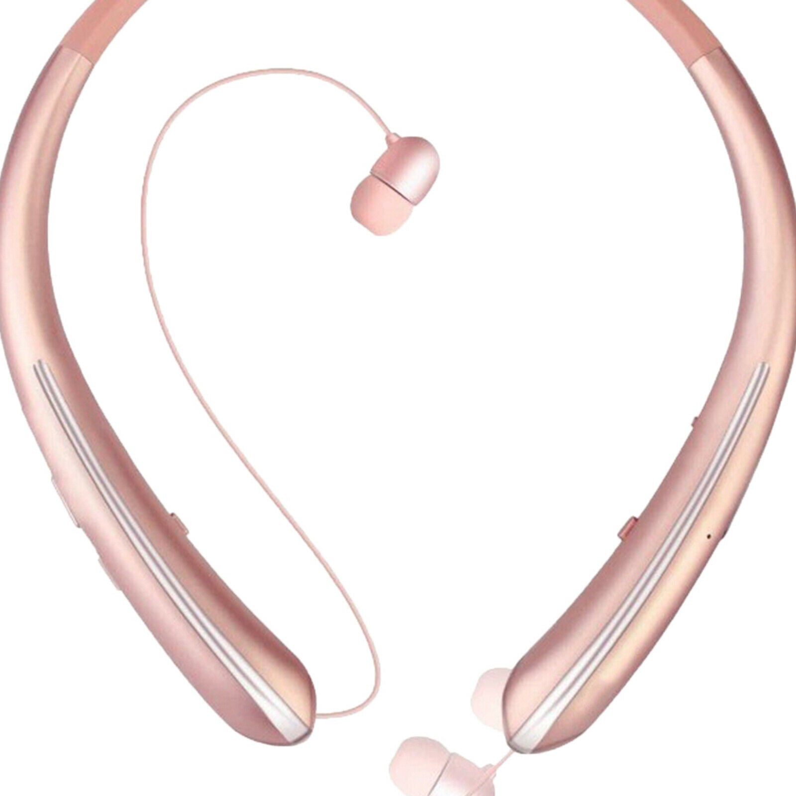 Wireless Women Bluetooth 5.0 Retractable Earbuds HD Headset Sports Neckband